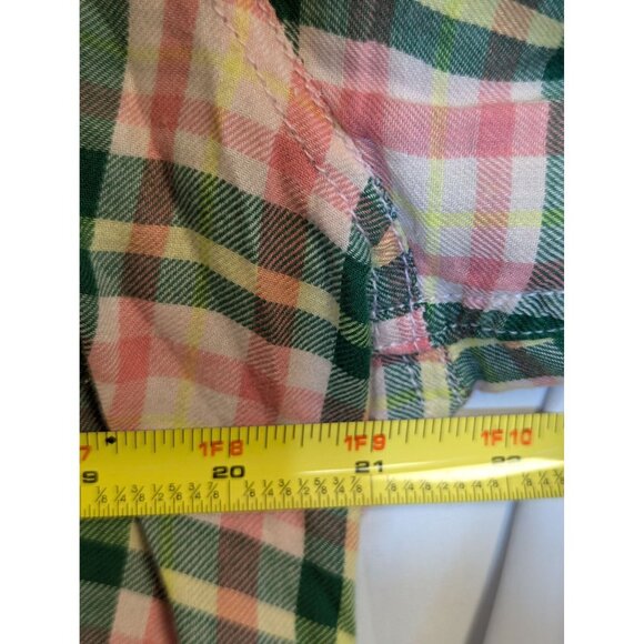 Vintage 1946 Mens Plaid Button-Up Shirt M Pink Green - Picture 4 of 6